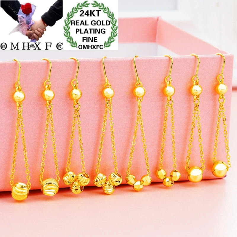 

OMHXFC Jewelry Wholesale European Fashion Fine Hot Woman Girl Party Birthday Wedding Gift Lucky Beads Tassel Drop Earrings ER169