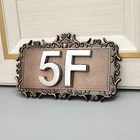 Двухразрядный ABS-пластик, имитация металла, бронзы, номер дома, индивидуальный знак, дверной номер, наклейка для двери отеля, квартиры, дверная табличка цифры на дверь почтовый ящик уличный почтовый ящик дом номер ква