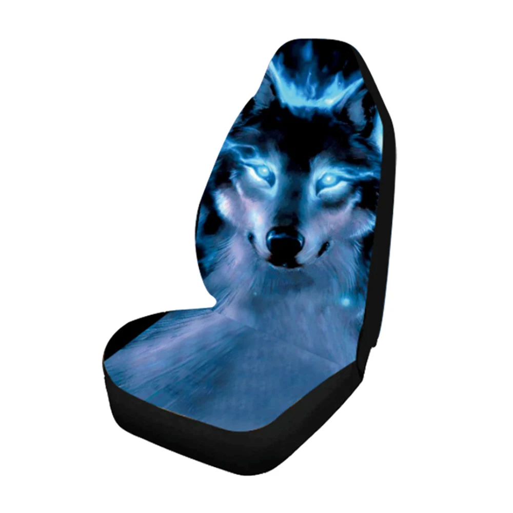 

1/2/7 PCS Car Seat Protection Wear Resistant Anti-Dirty Comfortable Cover Universal Breathable Wolf Pattern Front Seat Cover