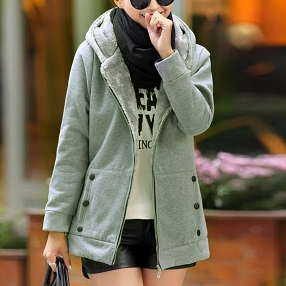 Куртка женская зимняя теплая с капюшоном 7 цветов повседневное пальто флисовая