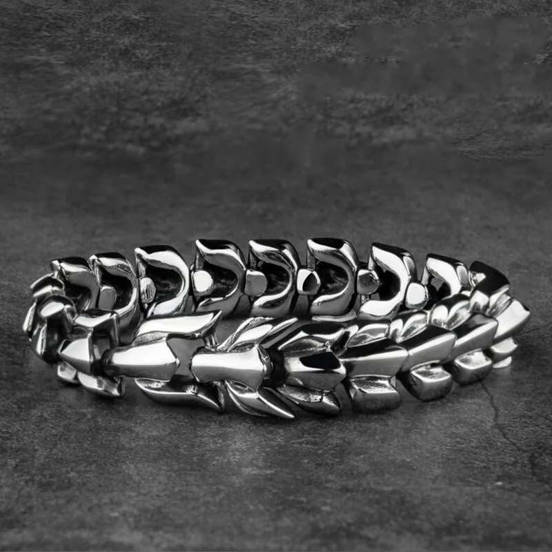 Dragon Bracelet Retro Animal Long Chain Bracelet Trend Bracelet Men's  Punk Trend High Quality Metal Bracelet