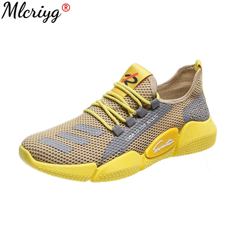 

Fashion Men Sneakers Mesh Casual Shoes Lace-up Mens Running Shoes Lightweight Vulcanize Shoes Walking Sneakers Zapatillas Hombre