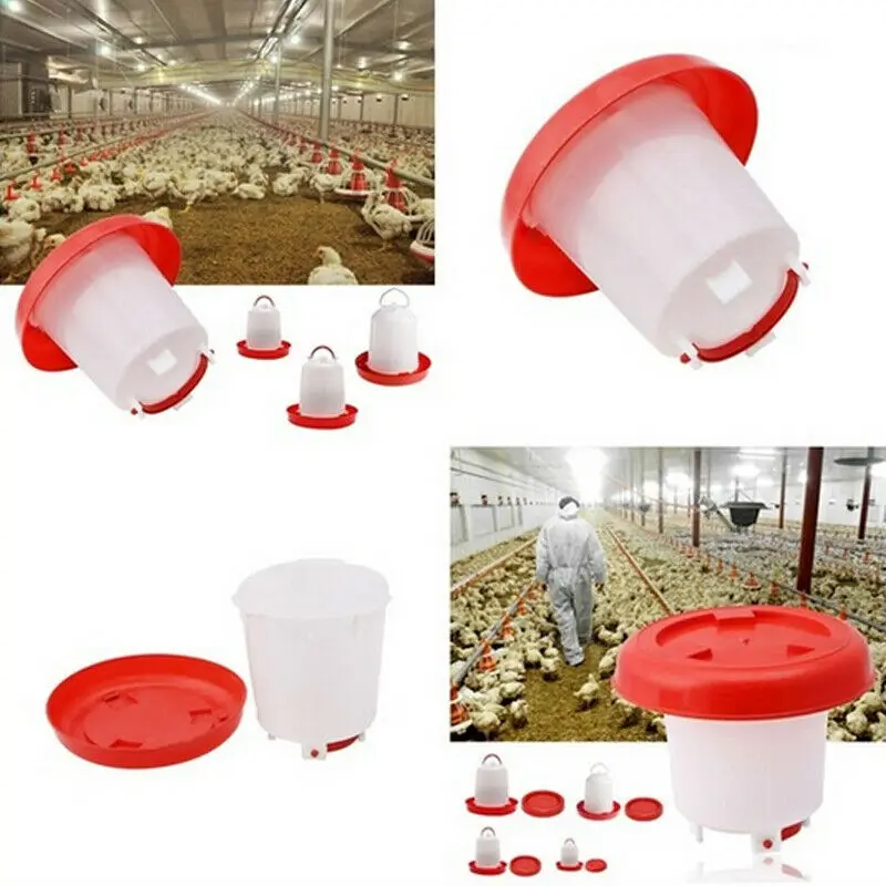 1.5/2.5/4 L Plastic Chicken Farm Drinking Fountains Quail Poultry Hen Drinker Food Feeder | Дом и сад