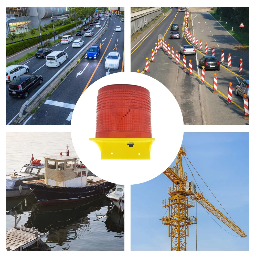 Сигнальные лампы на солнечной батарее светодиодные красные сигнальные для