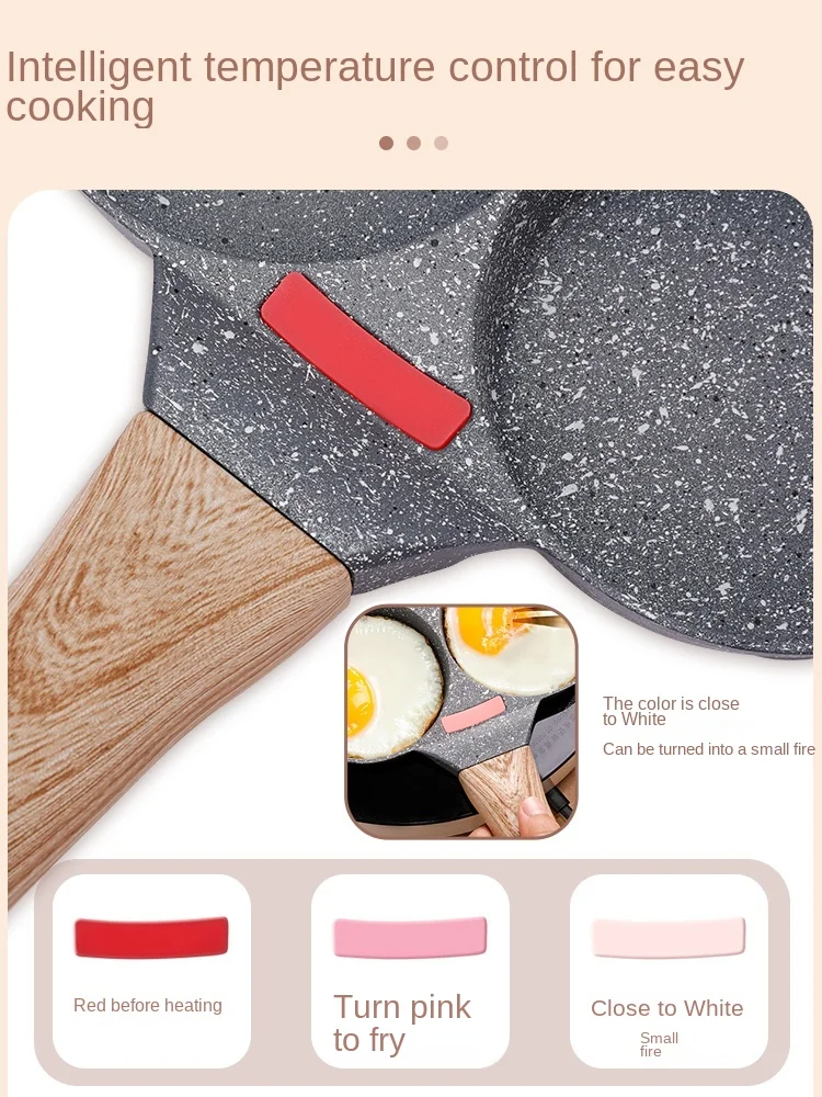 Антипригарная сковорода для жарки яиц и гамбургеров Маленькая плоская Бытовая