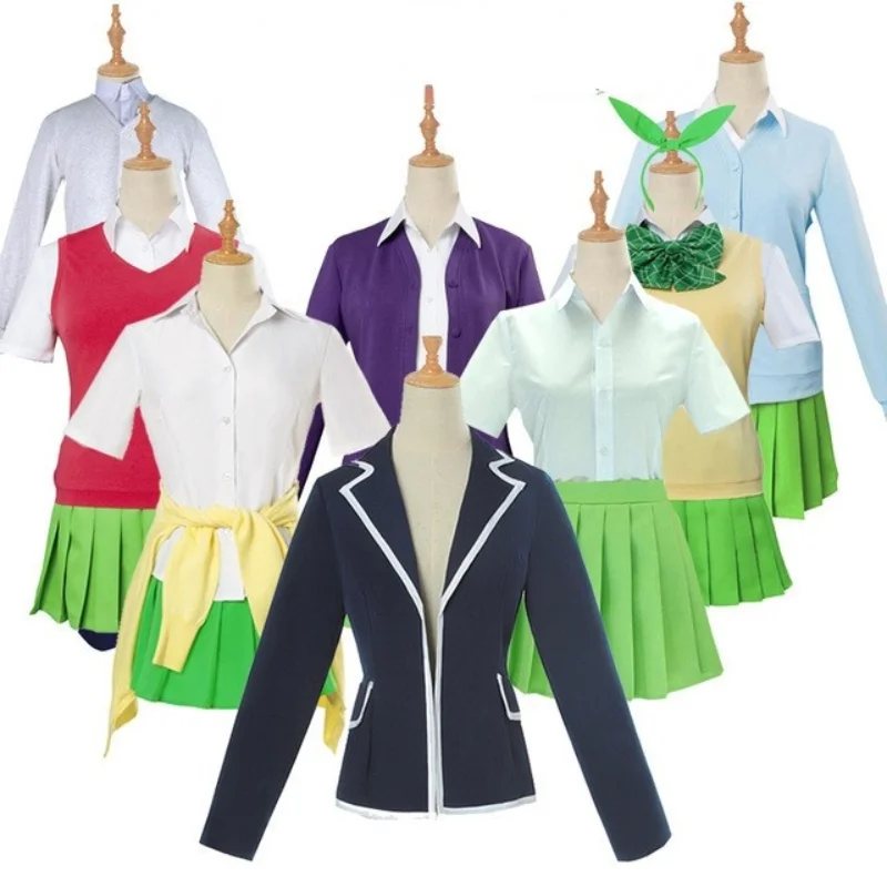 Anime the quintessential Nakano ichika Nino Miku yotsuba Itsuki cosplay costume Halloween women's uniform dress set school unifo |