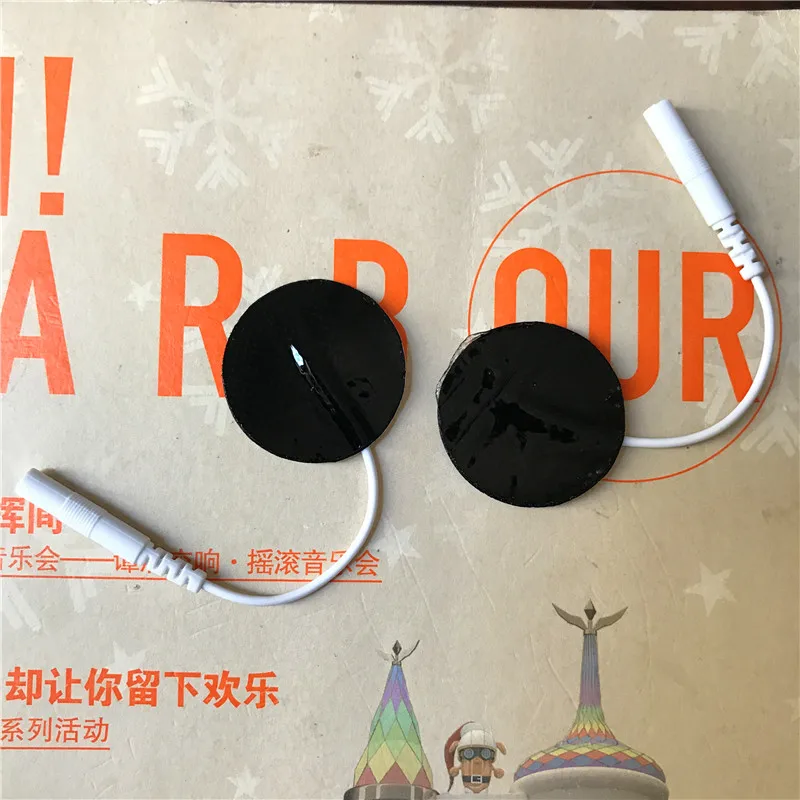 20 шт. 3 см круглые нетканые гелевые прокладки для гелевых электродов с кабелем 2 0