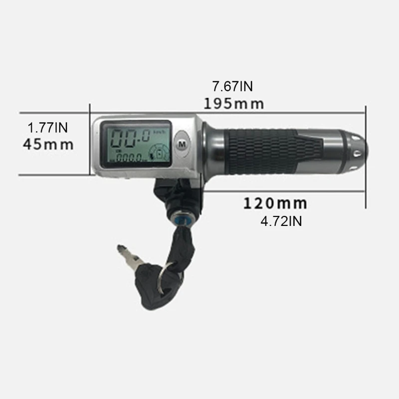

speedometer/odometer+throttle+LCDdisplay36v48v60v+lock/cruise+battery indicator electric scooter bike MTB tricycle part