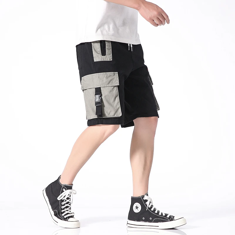 

Harajuku Patchwork Shorts Mens Casual 2021 Summer Hip Hop Baggy Streetwear Male Joggers Short Pants Trousers