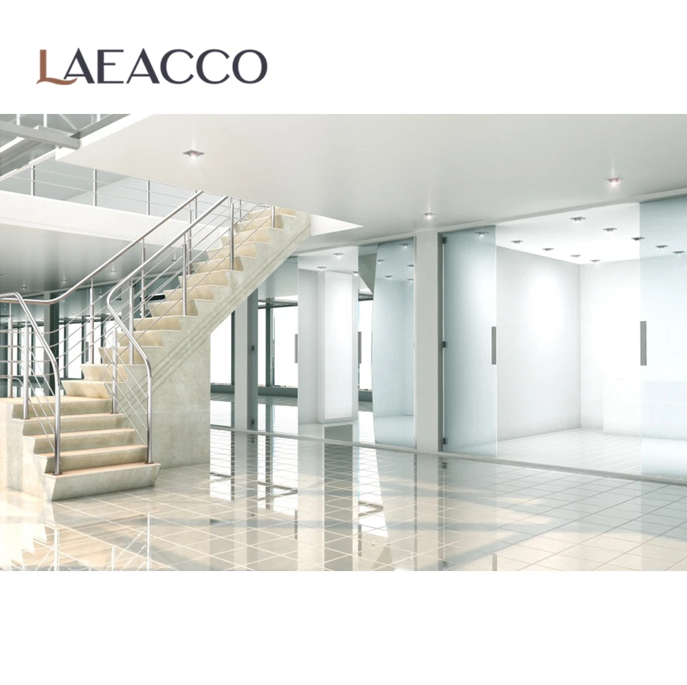 Laeacco фон для фотосъемки Современная гостиная диван окно городская ночь