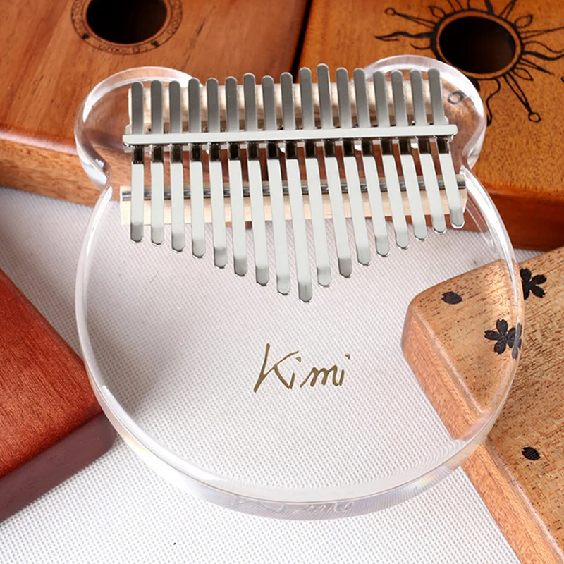 

Musical Instrument Finger Piano 17 Key Transparent Thumb Piano Finger Piano Gift With Tuner Hammer Stick