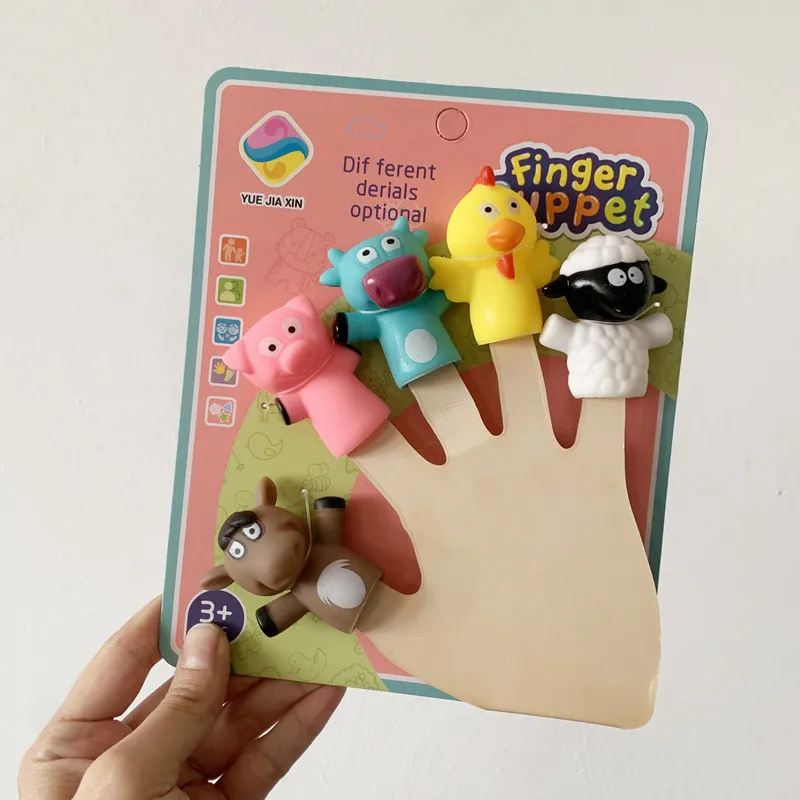 5 шт. в наборе пальчиковые игрушки Животные милые куклы реалистичные