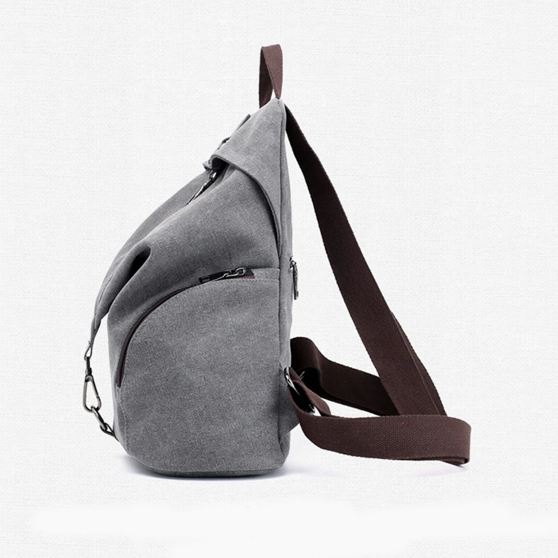 Женский холщовый рюкзак консервативный студенческий тканевая школьная сумка