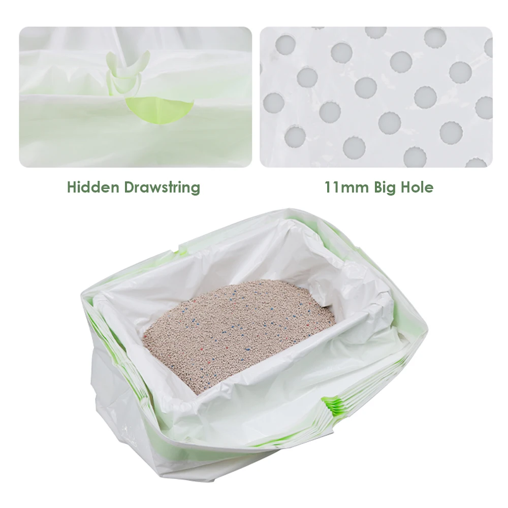 Мешок для кошачьего туалета вместительный кошачий наполнитель на шнурке чистки