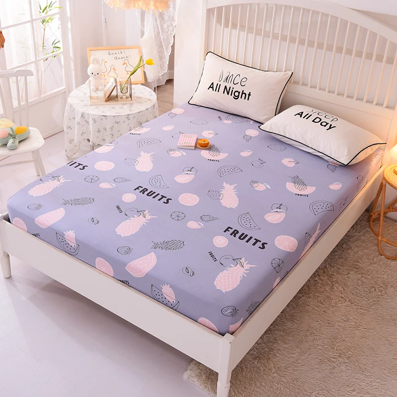 

Fitted Sheets Cotton Bed Linens Home Elastic Mattress Cover Cartoon Bed Sheet Queen King Full Single Bedspread 180x200 150x200cm