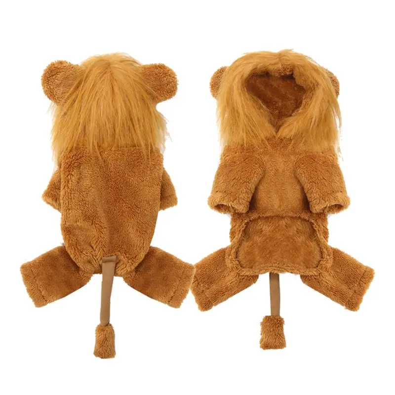 

Pet Dogs Cats Cartoon Lion Outfits Halloween Christmas Cosplay Hoodie Costume