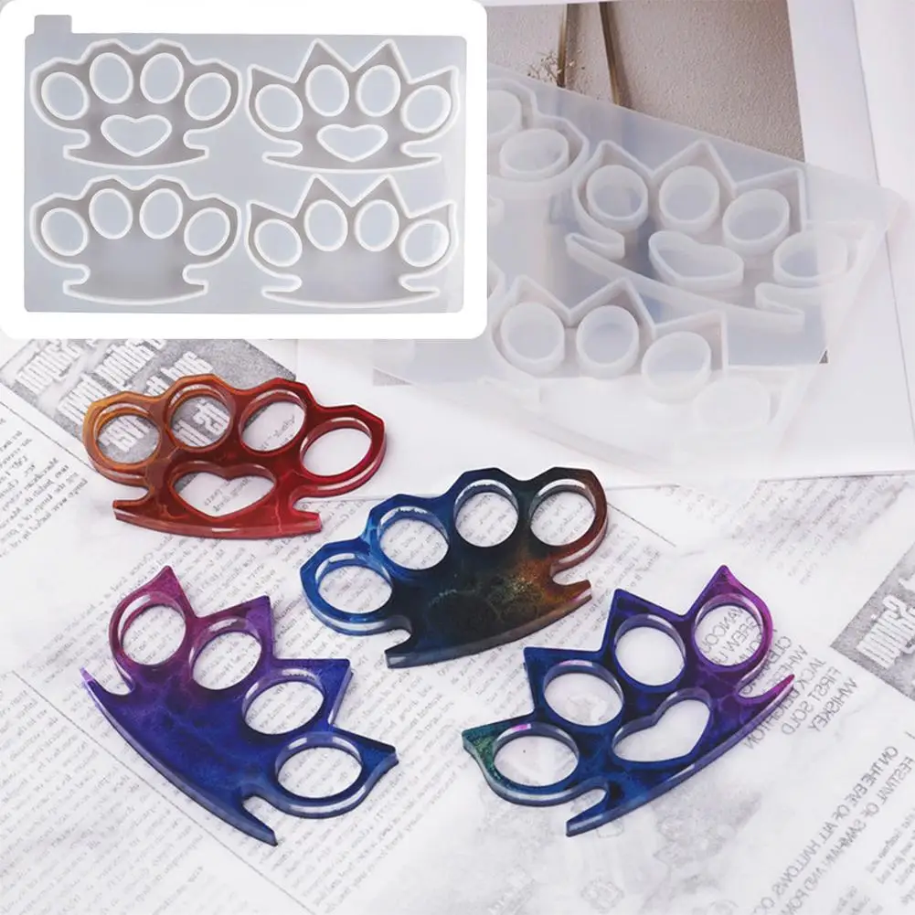 Jewelry Silicone Mold Reusable DIY Craft Epoxy Resin Earring Pendant Casting Brass Knuckles Mould | Дом и сад