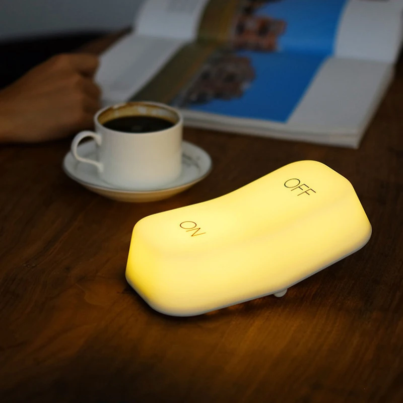 

Креативный ночсветильник с сенсорным выключателем, светодиодный регулируемый ночник с зарядкой через USB, ночник с переключателем и датчико...