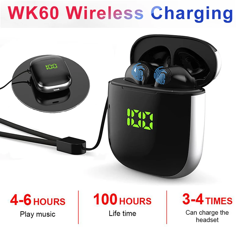 Оригинальный WK60 наушники вкладыши TWS Bluetooth всплывающих окон Беспроводной