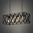 Винтажный промышленный люстра светильник для бара, чердака лампа железной клетке кафе ресторан коридор одежда гостиной, столовой чехлы для света