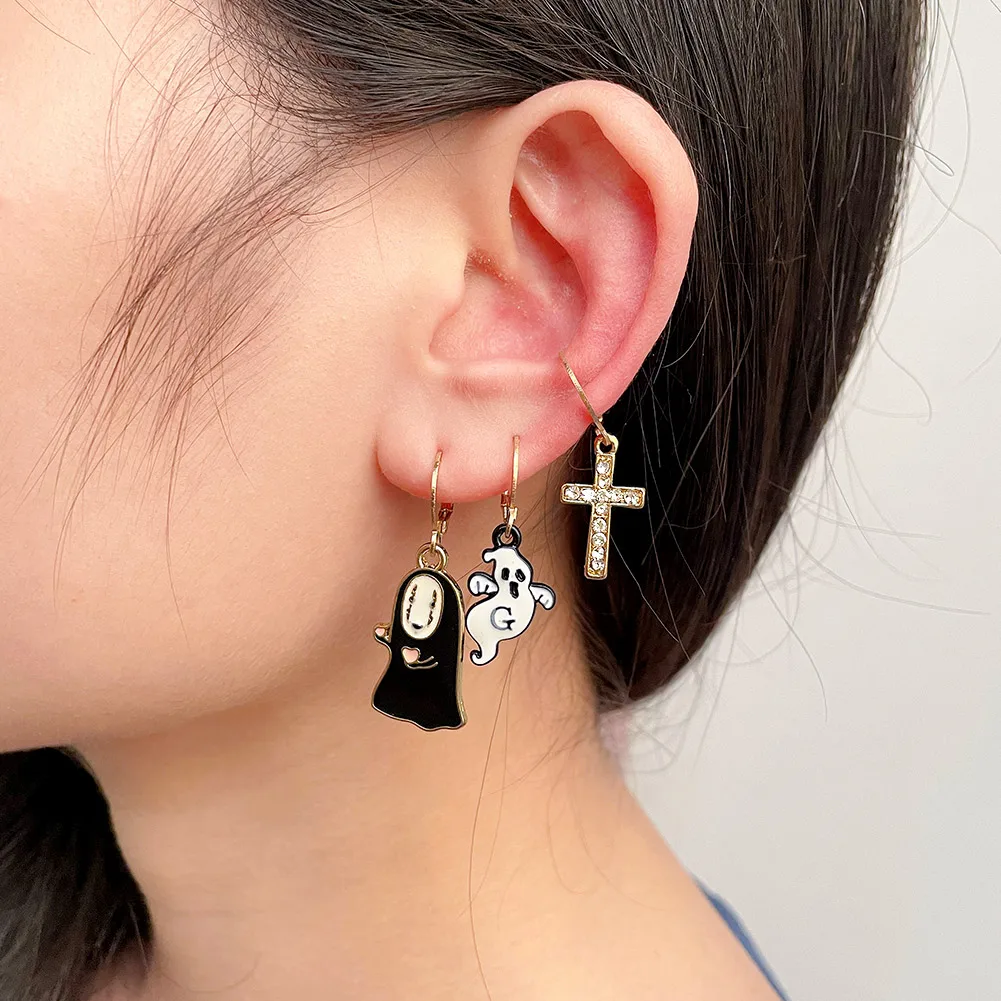 Серьги-Подвески мужские из сплава ювелирные украшения в стиле Хэллоуин с