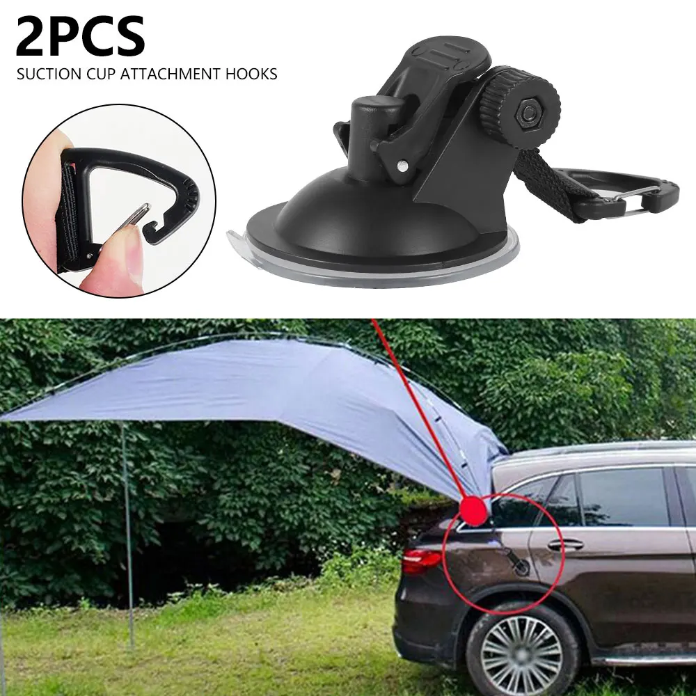 

Car Suction Cup Hook Outdoor Camping Hiking Suction Cup Anchor Hook Reusable Tie Down Home Securing Hook Portable Hook Carabiner
