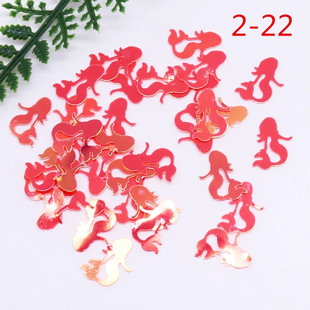 Золотистых смешанных Цвет упаковка 8x12 мм Форма русалки ПВХ блестки надувные