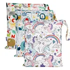 Мокрый Сухой Сумки для маленьких тканевые моющиеся подгузники дорожные сумки пляжные бассейн спортивная сумка для купальников и мокрой одежды с 2 шт. в упаковке