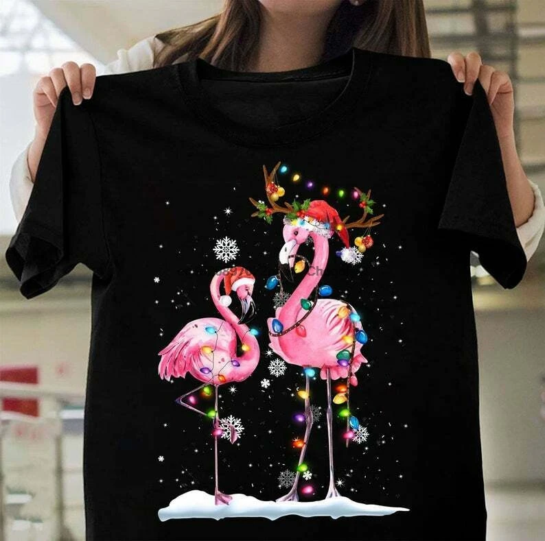 Рождественская художественная футболка унисекс с изображением Санта оленя