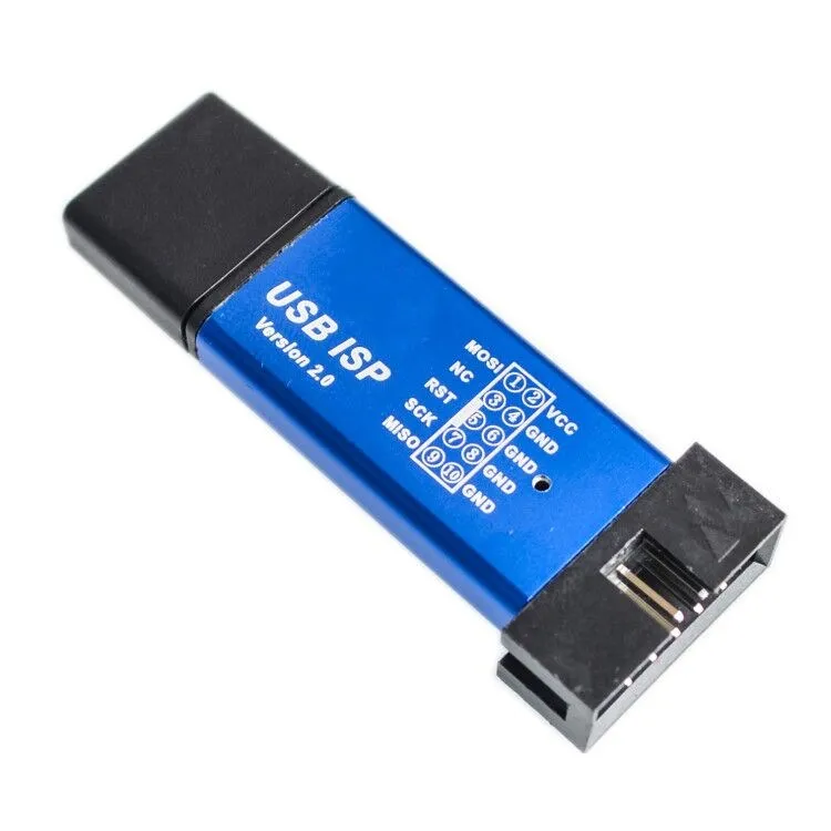 USBASP USBISP AVR / 51 Series Programmer Download Aluminum Shell Support WIN7 32 64 With self-recovery overcurrent protection |