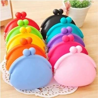 cute cartoon silicone round coin purse wallet card rubber key phone frog design bag pouch for girls women mini hand bag