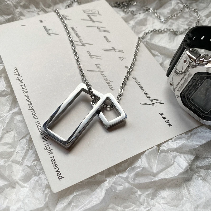 Ожерелье цепь геометрическое ожерелье из нержавеющей стали мужское древнее