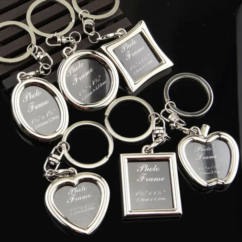 Fashion Novelty DIY Insert Photo Picture Key Chain Frame Keyring Keychain LOVE Gifts Metal Zinc Alloy Accessories | Украшения и