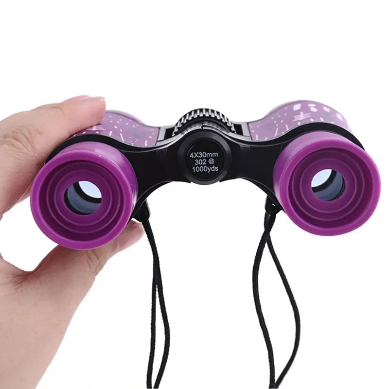

4x30 Binoculars Plastic Children Colorful Lightweight Telescope for Kids Compact Eyepiece Optical Objective Lens Outdoor Toys