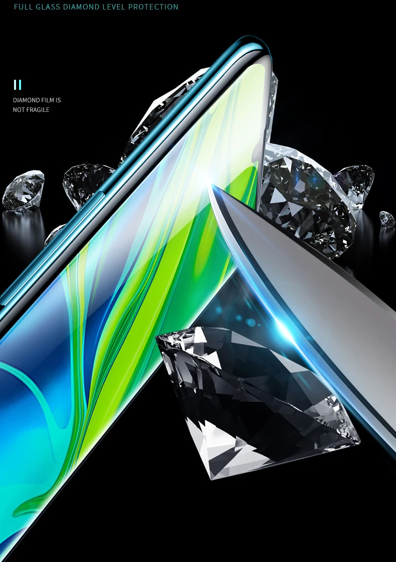 UV Sceen Protector For Xiaomi Mi CC9 Pro Mi 9 SE UV Liquid Glue Tempered Glass For Xiaomi redmi note 8 pro 8 8A 9t pro cc9 e a3