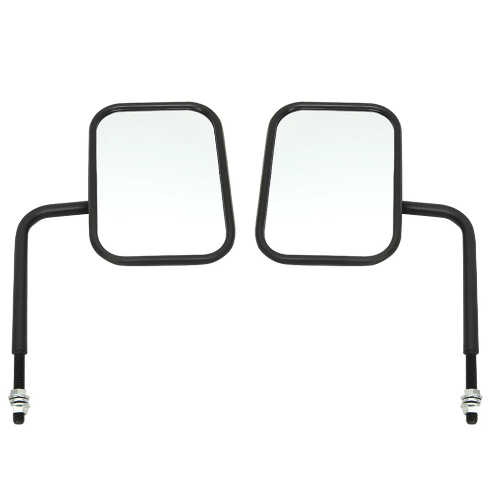 2PCS Adjustable Replacement Shake Proof Side View Door Off Mirror Bolt On Rectangular Accessories Hinge Mount For Jeep JK JL JT |