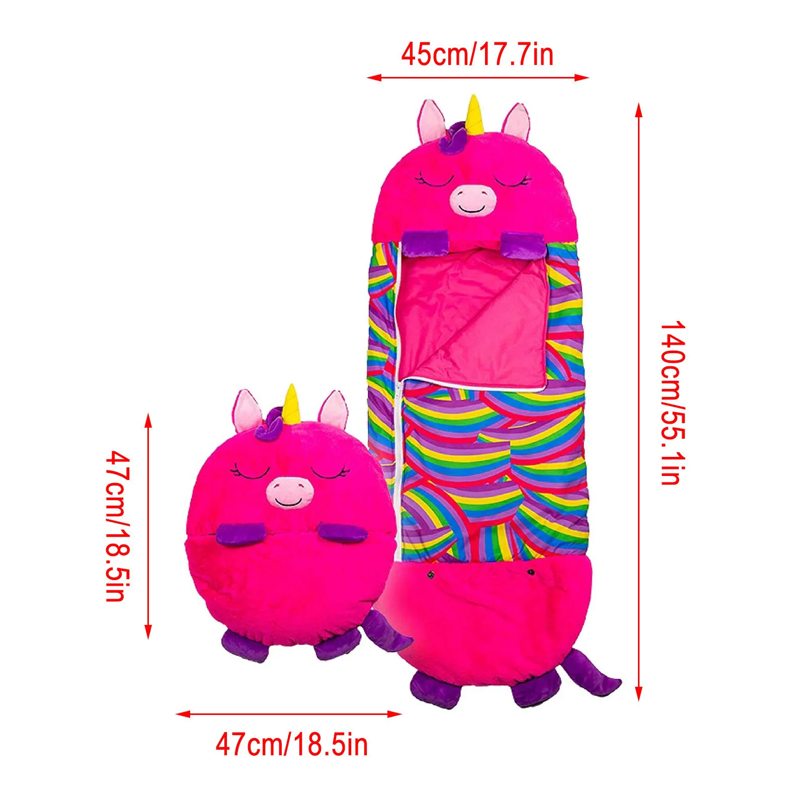 One-Piece Children Cute Cartoon Blanket Birthday Gifts Thick Bedspread On The Bed Baby Sleeping Bag Warm Soft Lazy Play Pillow | Дом и сад