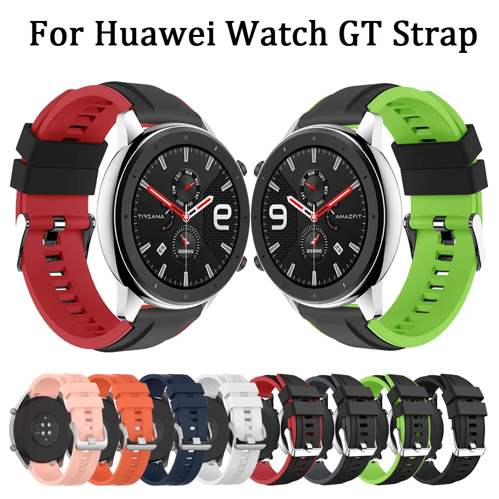 

Silicone Strap For Huawei Watch GT GT2 Pro Watch band for Huawei GT3 Pro 46MM/Amazfit GTR 3 Pro 47MM/Xiaomi Color Sport bracelet