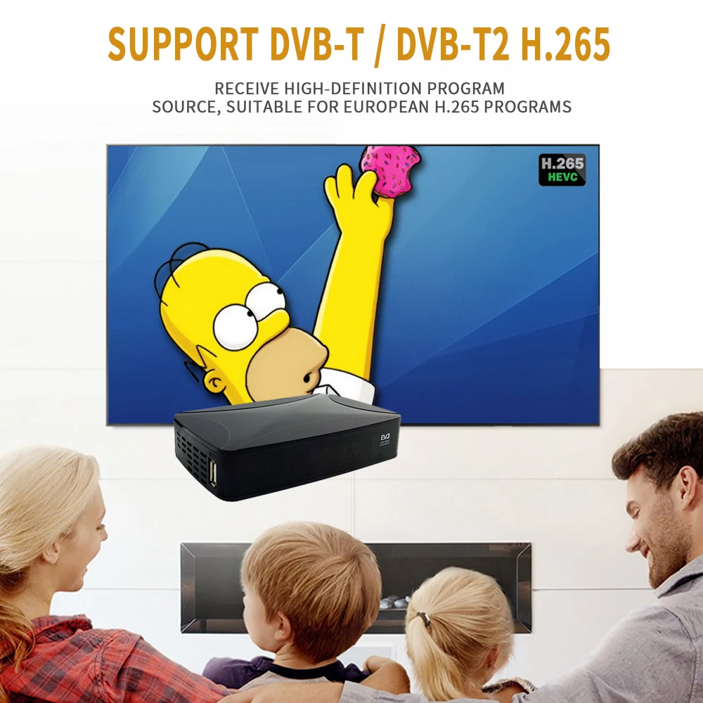 FTA DVB-T2 Digital TV Receiver H.265 HDTV Tuner Receptor DVB T2 TDT VHF UHF Scart Set Top Box DVBT2 AC3 EPG PVR | Электроника