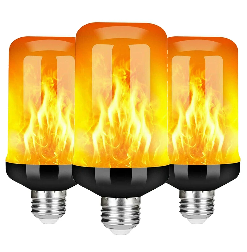 Новая желтая/Синяя светодиодная лампа с эффектом пламени AC 85 265 в 4 режима 9 Вт E27 E26
