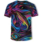 Мужская футболка, удобная дышащая футболка, футболка в стиле Харадзюку, модная красивая футболка с текстурированным 3D-принтом