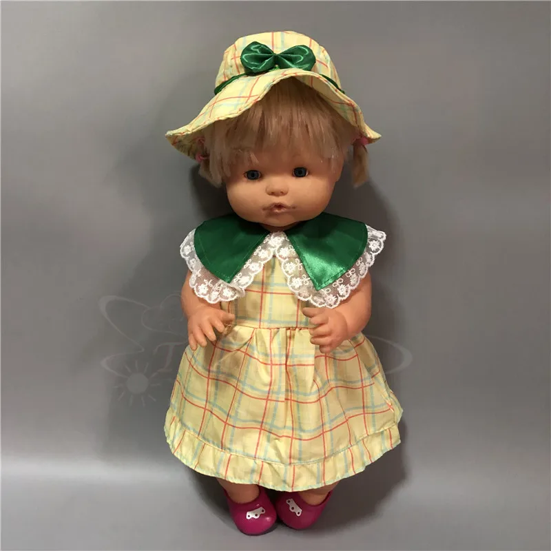 

2021 Lovely Yellow plaid skirt suit For 42 cm Nenuco Doll 17 Inches Baby Doll Clothes