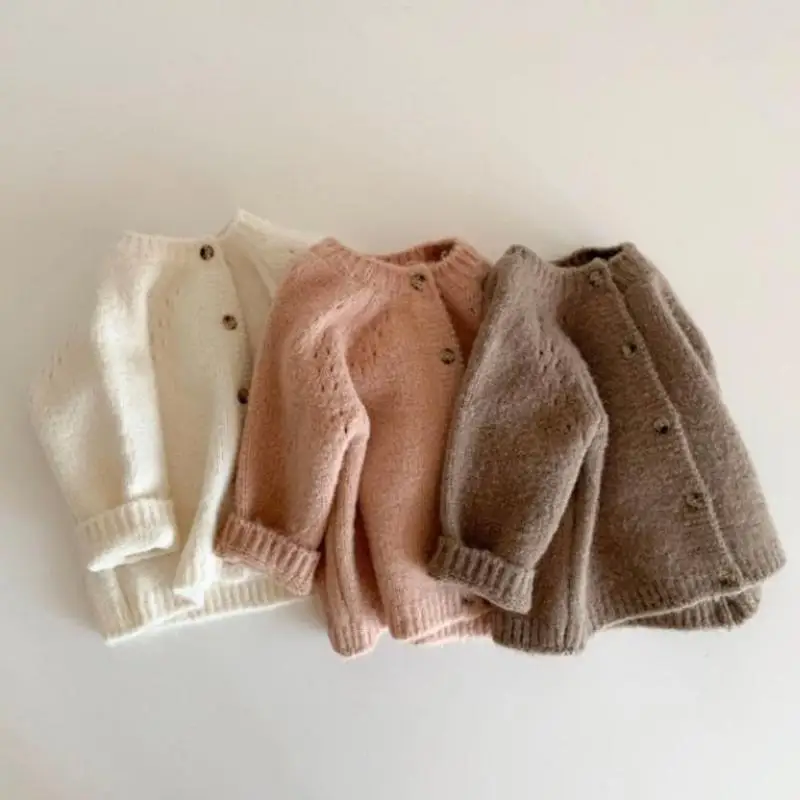 Autumn New Baby Boys Girls Coat Sweater Toddler Knit Cardigans Newborn Knitwear Long-sleeve Cotton Jacket Tops |