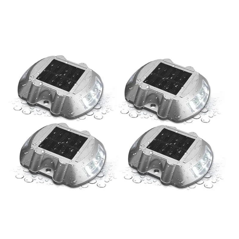 Горячая XD 4pcs Солнечная садовая лампа 6 светодиодный водонепроницаемый IP65 маячок