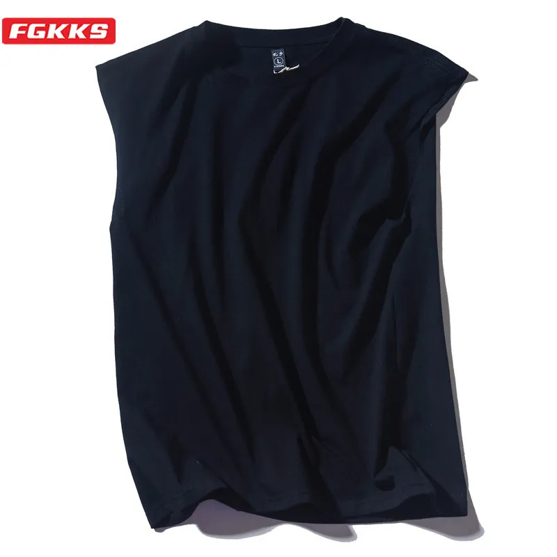 

Мужская спортивная майка FGKKS, однотонная хлопковая майка без рукавов, повседневная майка на лето