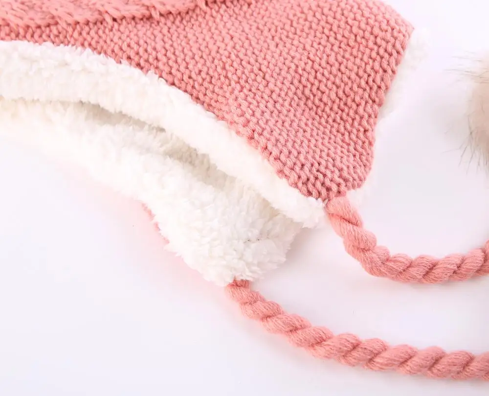 Connectyle милая мягкая шапка с черепом подкладкой из шерпы для девочек ушами детская