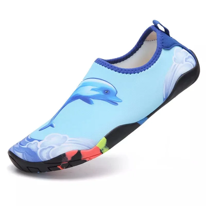 Swim Shoes Couple Outdoor Sand Beach Walking Quick Dry Shoes Lightweight Slip-On Durable Water Drain Aqua Shoes