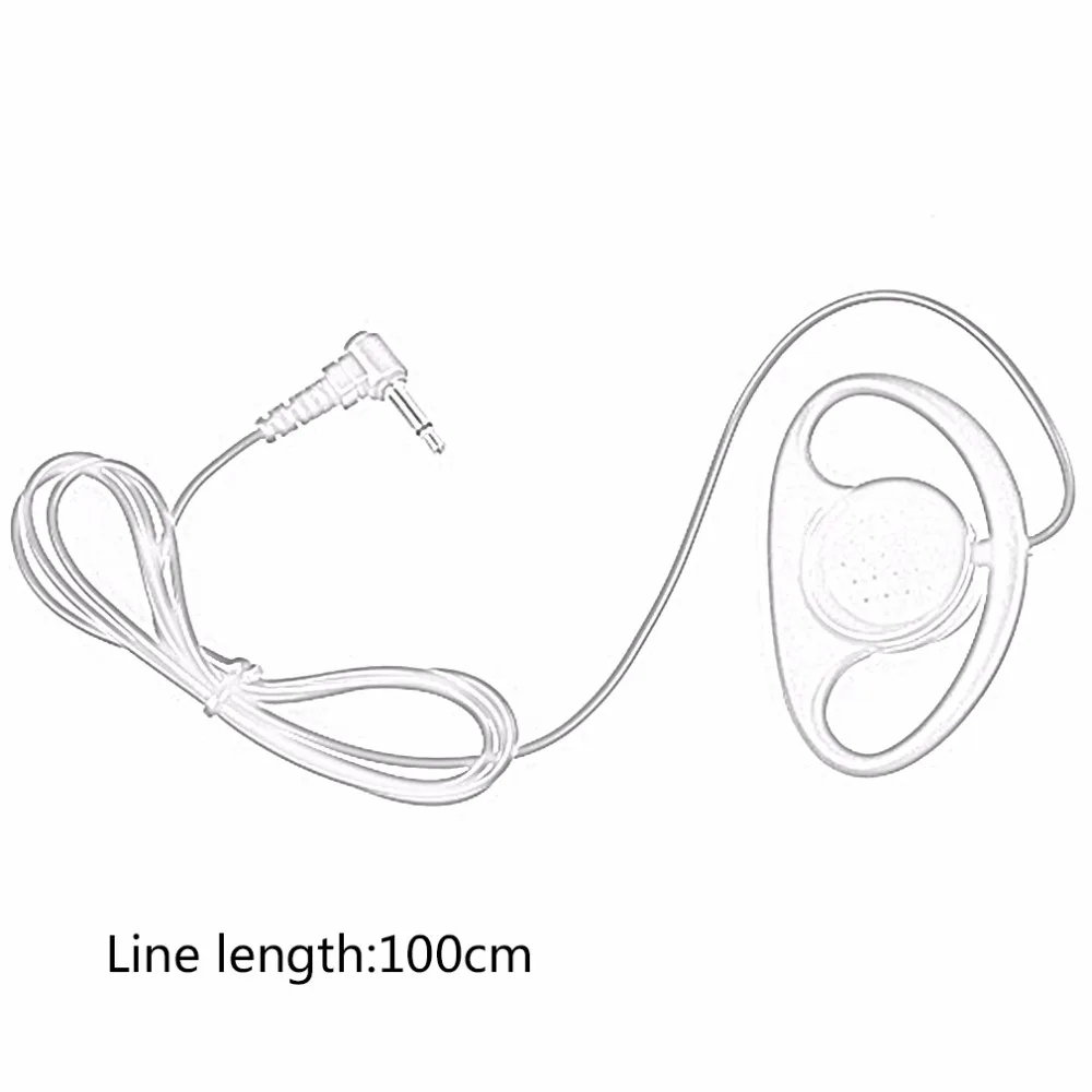 

Hot New Comfortable Pin 3.5mm D Shape Listen Only Soft Rubber Earpiece Headset For Motorola Radio Anti Noise earphone