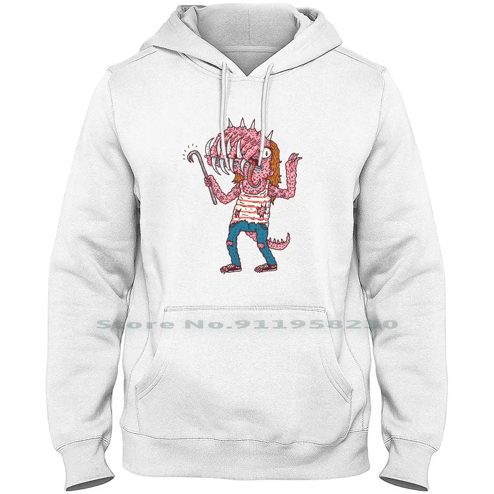 

Monsterface Men Women Hoodie Pullover Sweater 6XL Big Size Cotton Monster Doodle Face Ace St