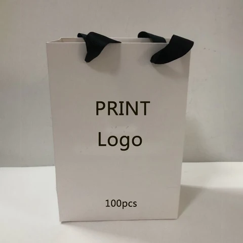 100 шт., Пользовательский логотип, женская сумка, высокое качество 230gms толстые бумажные пакеты с логотипом одежда мешки для ювелирных изделий, сумки маленькие черные сумки